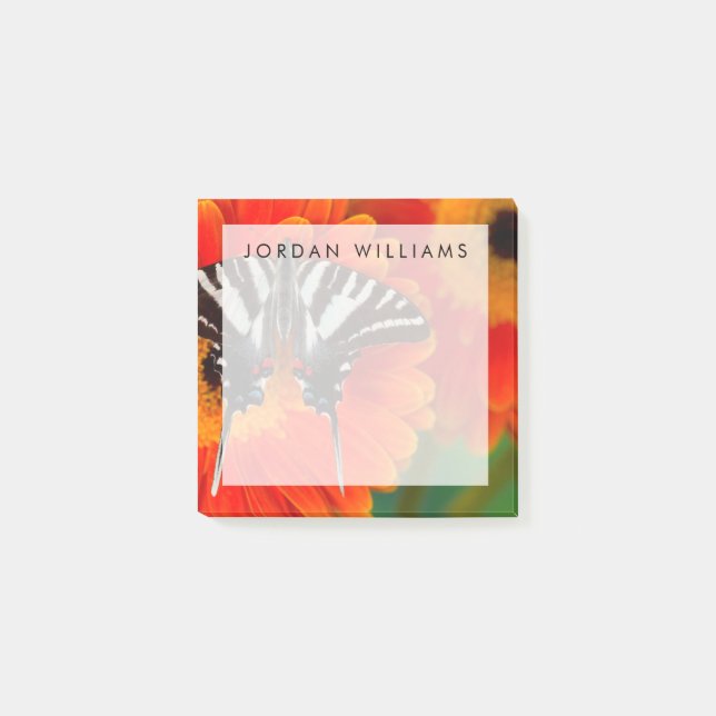 Notas Post-it® Una mariposa cebra (Anverso)