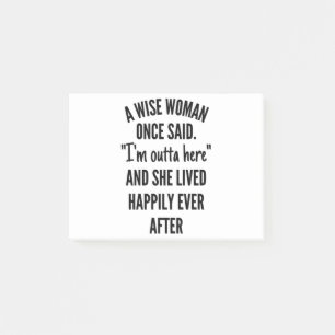 Notas Post-it® Una Mujer Sabia Dijo Una Vez