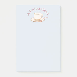 Notas Post-it® Una taza de café con crema elegante mezcla perfect
