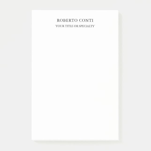 Notas Post-it® Único Minimalista moderno (Anverso)