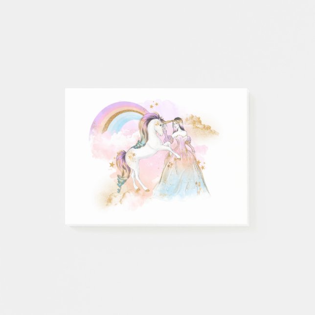 Notas Post-it® Unicorn Clipart Rainbow Fairtale (Anverso)