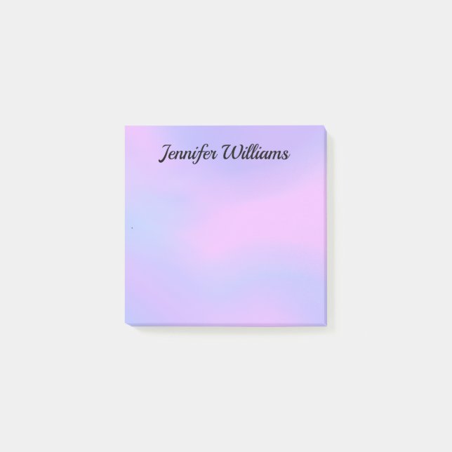 Notas Post-it® Unicorn Purple Personalize name Post-It Notes (Anverso)