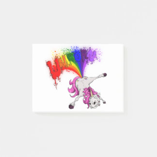 Notas Post-it® unicorn rainbow fart