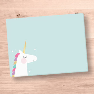 Notas Post-it® Unicornio arcoiris moderno y lindo