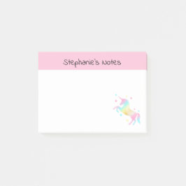 Notas Post-it® Unicornio arcoiris personalizado