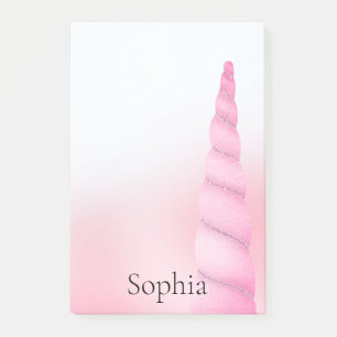 Notas Post-it® Unicornio blanco rosa