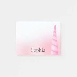 Notas Post-it® Unicornio blanco rosa