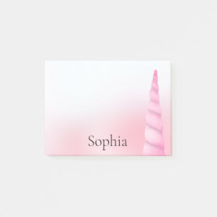 Notas Post-it® Unicornio blanco rosa