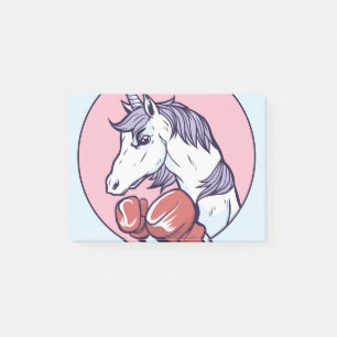 Notas Post-it® Unicornio Boxeador