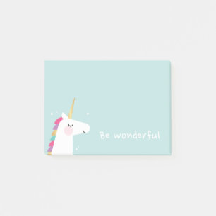 Notas Post-it® Unicornio de arcoiris moderno