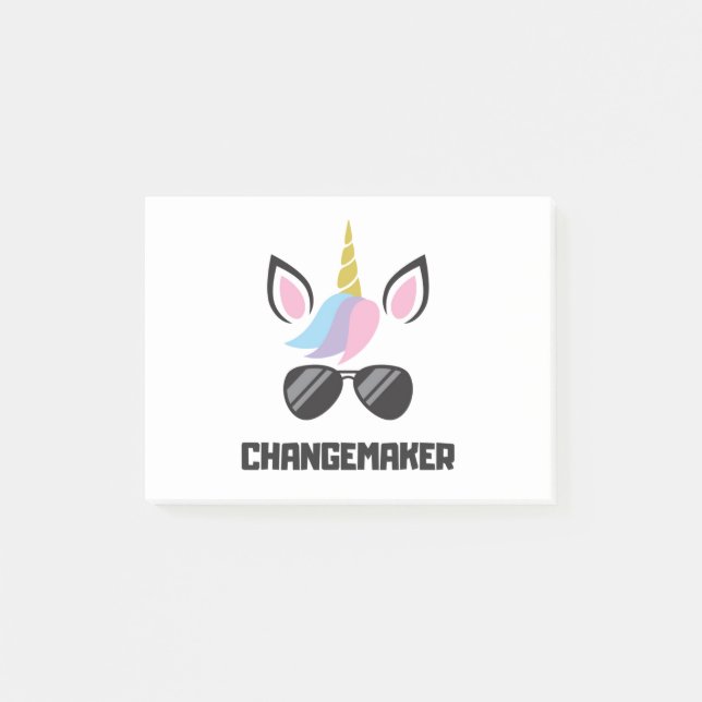 Notas Post-it® Unicornio de Changemaker (Anverso)