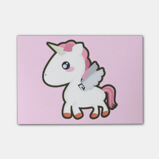 Notas Post-it® Unicornio de Kawaii
