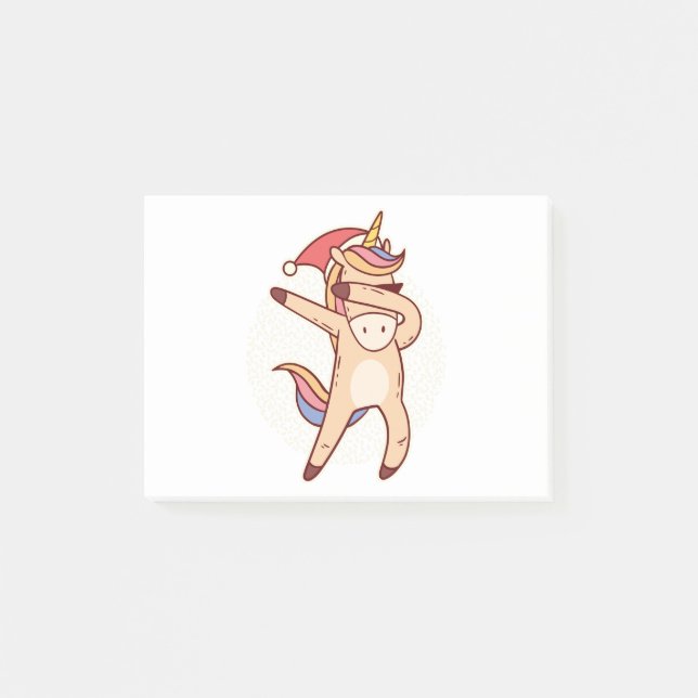 Notas Post-it® unicornio de navidad (Anverso)