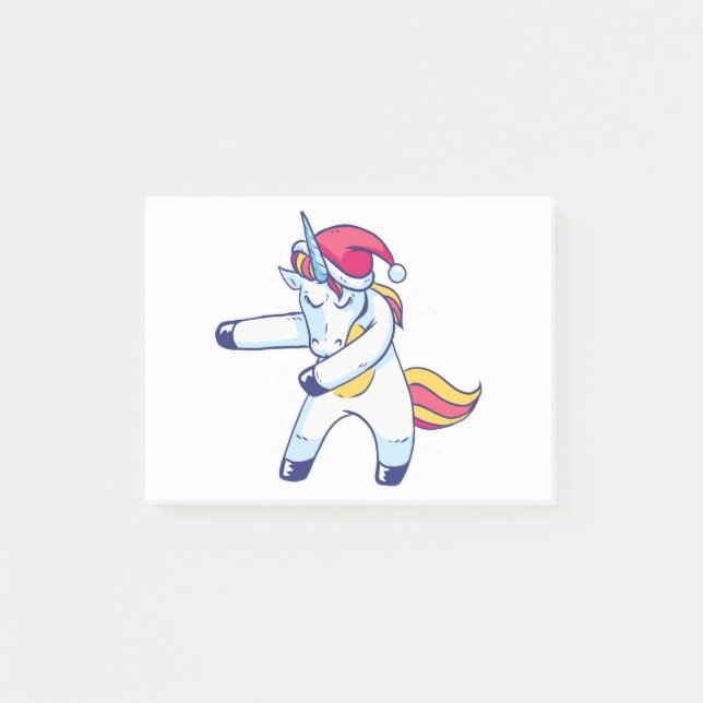 Notas Post-it® Unicornio de Navidad (Anverso)