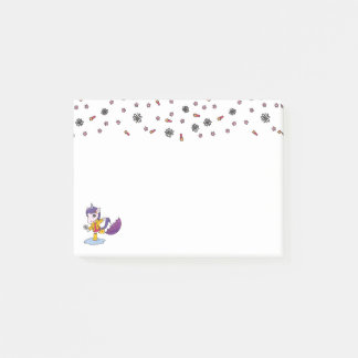 Notas Post-it® Unicornio floral corto y sencillo en el Raincover