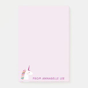 Notas Post-it® Unicornio rosado