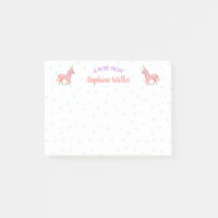 Unicornios rosados y estrellas | Personalizado