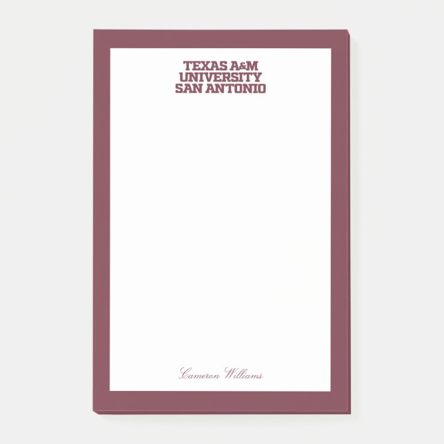 Notas Post-it® Universidad A&M de Texas-San Antonio (Anverso)