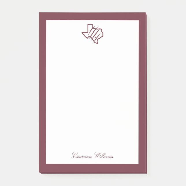 Notas Post-it® Universidad A&M de Texas-San Antonio | Logo estata (Anverso)