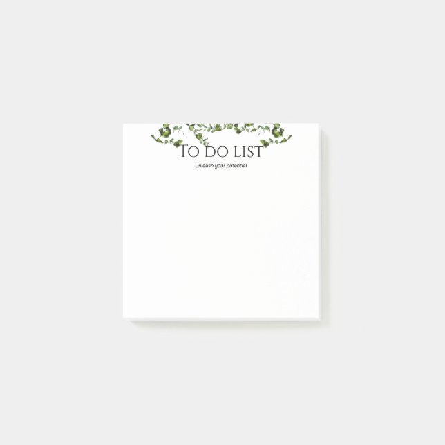 Notas Post-it® Unleash Your Potential! Greenery To Do List Sticky (Anverso)