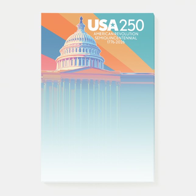 Notas Post-it® USA 250 Birthday - Capital Dome America (Anverso)