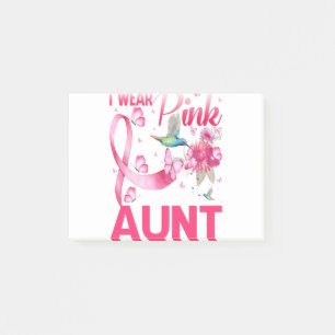 Notas Post-it® Uso Rosa Para Mi Tía Hummingbird Cáncer De Mama