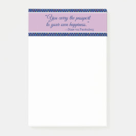 Notas Post-it® Usted Lleva El Pasaporte A Su Propia Felicidad