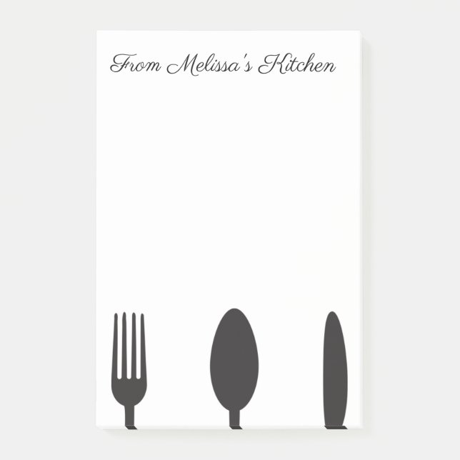 Notas Post-it® Utensilios de la cocina (Anverso)