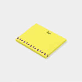 Notas Post-it® Uvas moradas personalizadas amarillas
