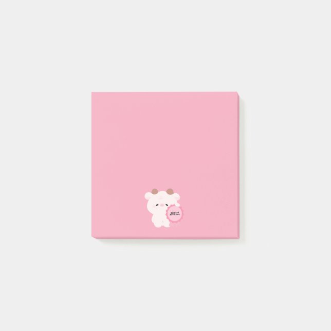 Notas Post-it® Vaca certificada necesita abrazo (Anverso)