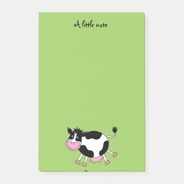 Notas Post-it® vaca del baile de la granja divertida (Anverso)