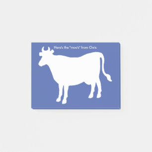 Notas Post-it® Vaca divertida "Here's the Moo's" Purple