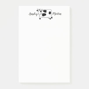 Notas Post-it® Vaca lechera del dibujo animado lindo