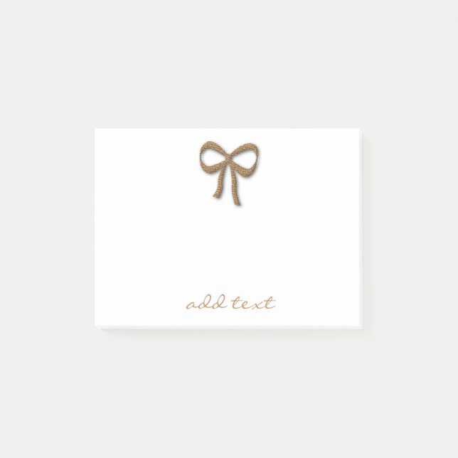 Notas Post-it® Vacaciones Cuadros Magic Gold Bow (Anverso)