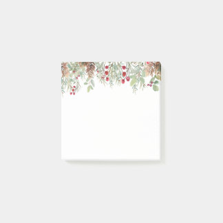 Notas Post-it® Vacaciones de los Navidades de pino de invierno de