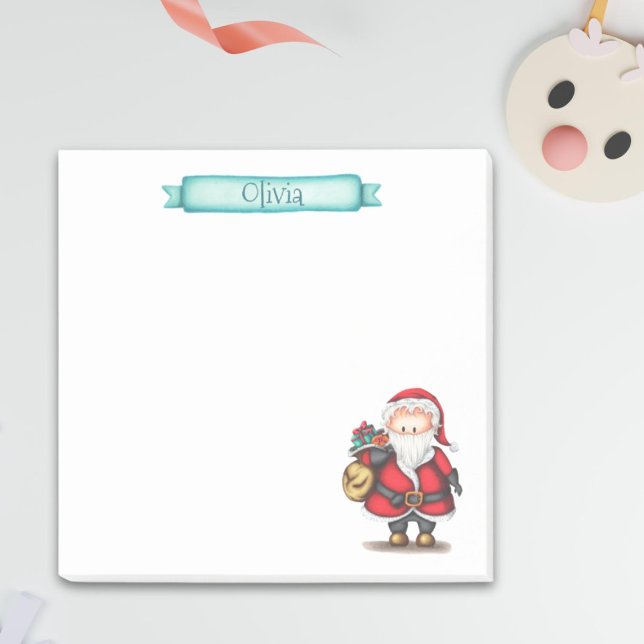 Notas Post-it® Vacaciones de Santa Claus personalizadas (Subido por el creador)