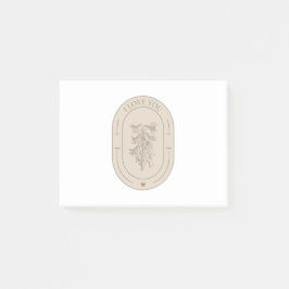 Notas Post-it® Valentine - Flor de época - Regalo para Novia