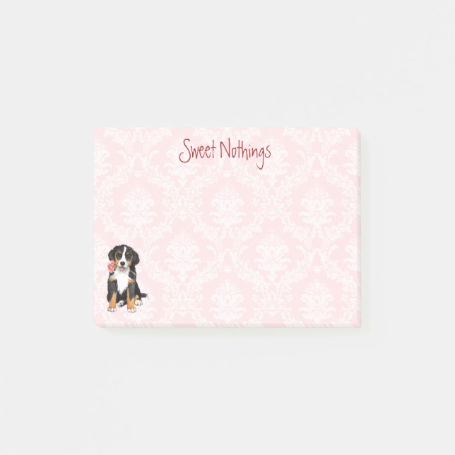 Notas Post-it® Valentine Rosa Berner (Anverso)