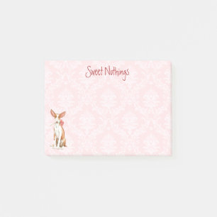 Notas Post-it® Valentine Rosa Ibizan Hound