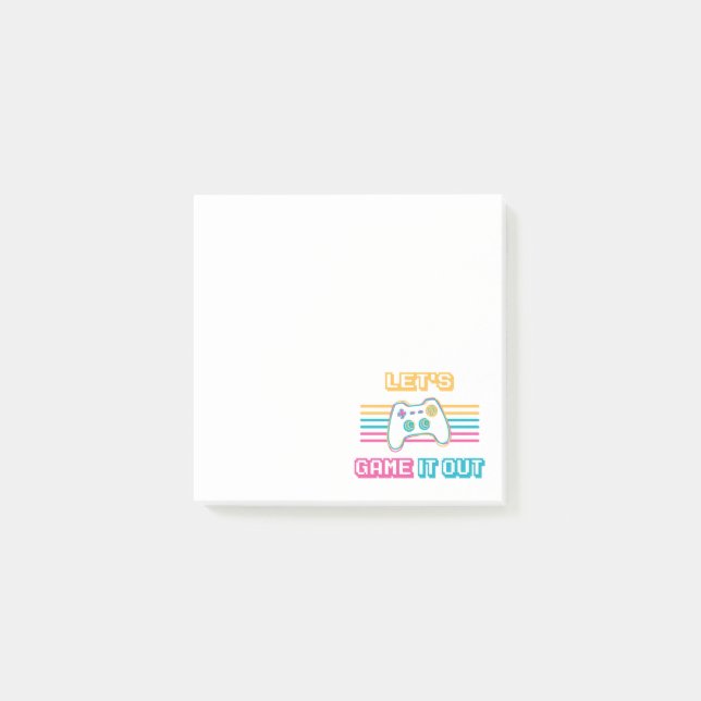 Notas Post-it® Vamos a jugarlo al estilo retro (Anverso)
