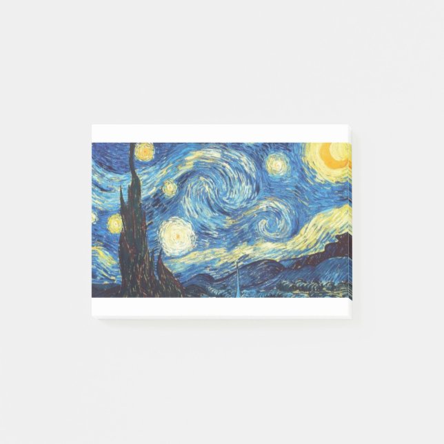 Notas Post-it® van gogh Starry night (Anverso)