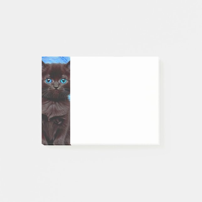 Notas Post-it® Van Gogh Starry Night Black Cat (Anverso)