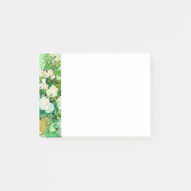 Notas Post-it® Van Gogh White Roses (Anverso)
