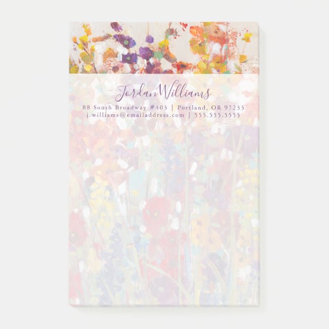 Notas Post-it® Variedad de flores (Anverso)