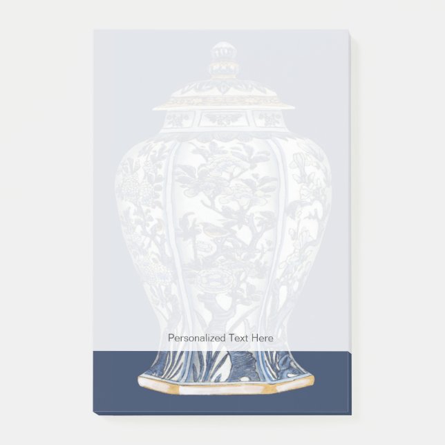 Notas Post-it® Vasa de porcelana azul y blanca de Vision Studio (Anverso)
