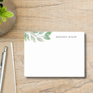 Notas Post-it® Vegetación de acuarela personalizada