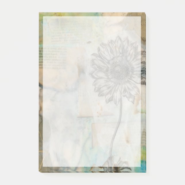 Notas Post-it® Vellum Floral I (Anverso)