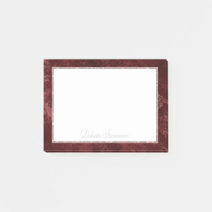 Notas Post-it® Velvety Henna Damask Crimson Red Grunge Baroque