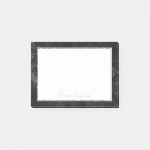 Notas Post-it® Velvety Onyx Damask Black Vampy Grunge Baroque