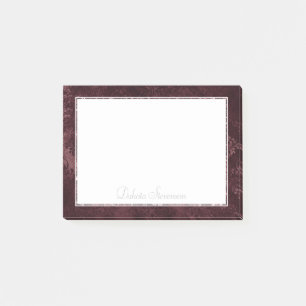 Notas Post-it® Velvety Wine Damask Maroon Merlot Grunge Boque